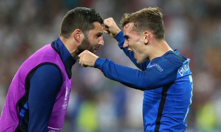 Griezmann celebra el segundo gol del equipo francés Griezmann celebra el segundo gol del equipo francés