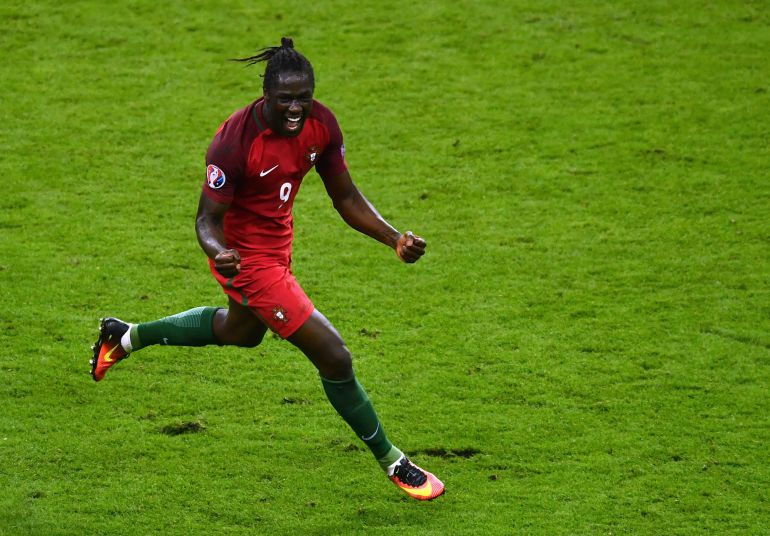 Éder celebra el tanto más importante de la historia de Portugal Éder celebra el tanto más importante de la historia de Portugal