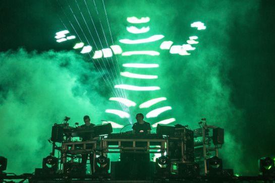 Ed Simons y Tom Rowlands, The Chemical Brothers, durante la sesión Ed Simons y Tom Rowlands, The Chemical Brothers, durante la sesión