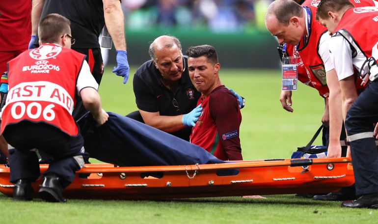 Cristiano Ronaldo, en la final de la Eurocopa. Cristiano Ronaldo, en la final de la Eurocopa.