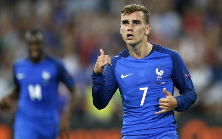 Antoine Griezmann, en el partido de semifinales ante Alemania. Antoine Griezmann, en el partido de semifinales ante Alemania.