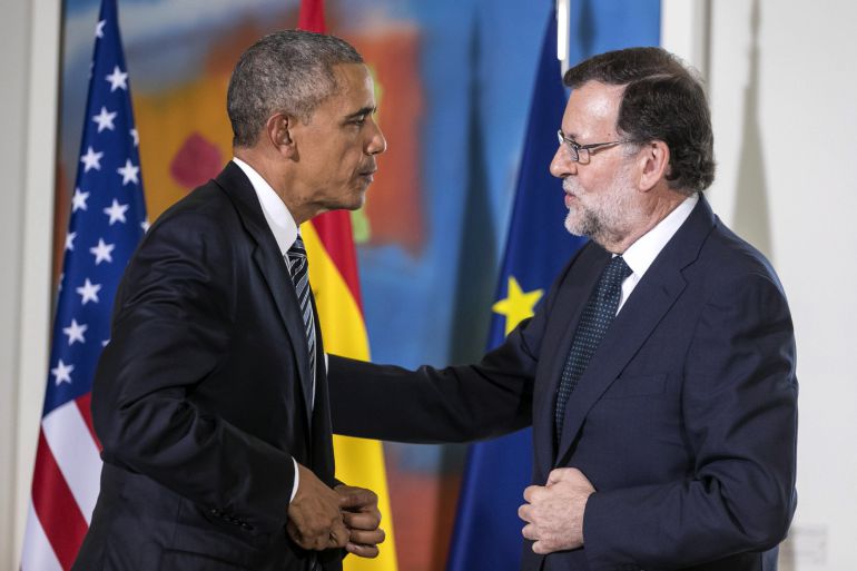 El presidente del Gobierno en funciones, Mariano Rajoy, junto al presidente de EEUU, Barack Obama. El presidente del Gobierno en funciones, Mariano Rajoy, junto al presidente de EEUU, Barack Obama.