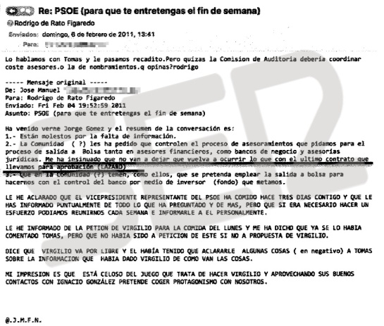 LOS CONTRATOS DE LAZARD: Rato manifiesta su preocupación ante las quejas del PSOE por el contrato dado a Lazard, donde había trabajado antes de llegar a la presidencia de Caja Madrid. LOS CONTRATOS DE LAZARD: Rato manifiesta su preocupación ante las quejas del PSOE por el contrato dado a Lazard, donde había trabajado antes de llegar a la presidencia de Caja Madrid.