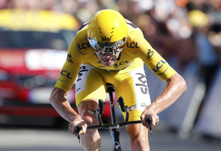 Froome a su llegada a meta Froome a su llegada a meta