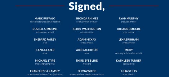 Algunos de los artistas que han firmado su apoyo a la iniciativa. Algunos de los artistas que han firmado su apoyo a la iniciativa.