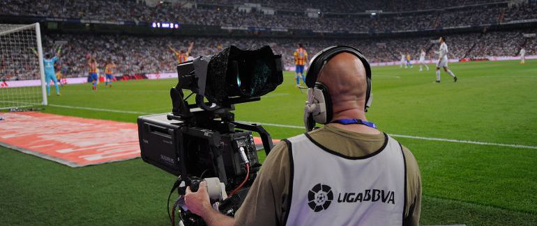 Operador de cámara en el Camp Nou Operador de cámara en el Camp Nou