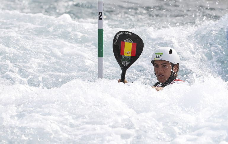 Maialen Chourraut, durante la competencia de Kayak femenino, de piragüismo modalidad eslalon Maialen Chourraut, durante la competencia de Kayak femenino, de piragüismo modalidad eslalon