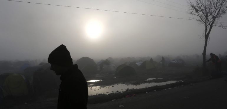 Imagen del campamento fronterizo de Idomeni, en Grecia, en marzo de 2016 Imagen del campamento fronterizo de Idomeni, en Grecia, en marzo de 2016