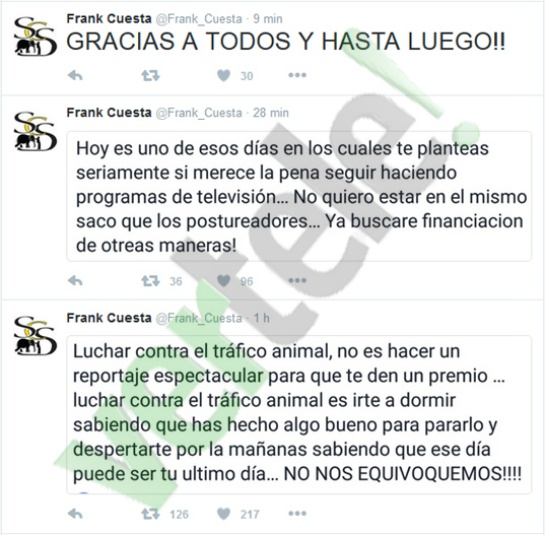 Frank Cuesta carga contra la televisión y después abandona las redes sociales Frank Cuesta carga contra la televisión y después abandona las redes sociales