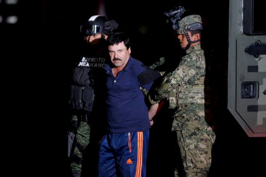 Joaquín 'El Chapo' Guzmán, cuando fue detenido en enero de 2016 Joaquín 'El Chapo' Guzmán, cuando fue detenido en enero de 2016