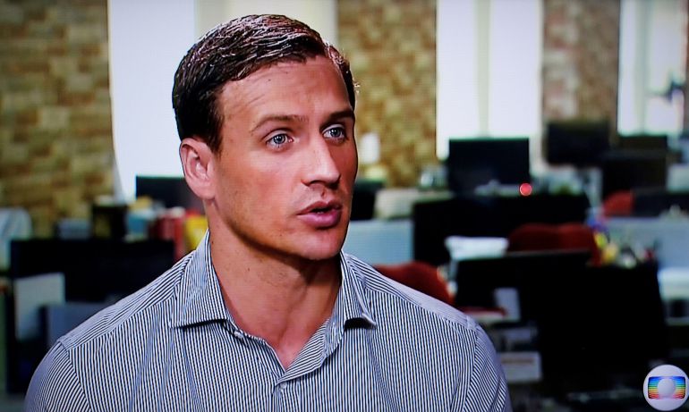Ryan Lochte explicó lo ocurrido en la televisión Globo TV de Brasil Ryan Lochte explicó lo ocurrido en la televisión Globo TV de Brasil