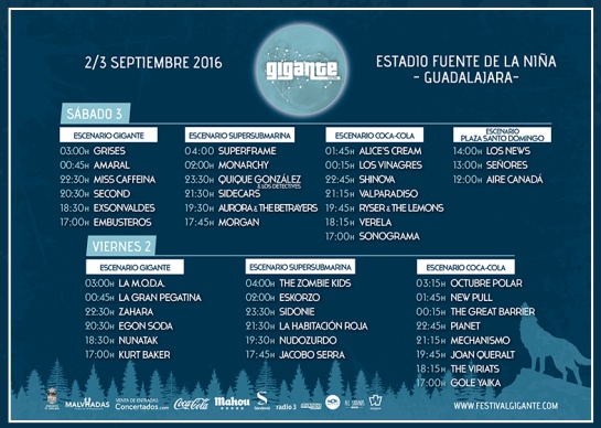 Horarios del Gigante que se celebra el primer fin de semana de septiembre Horarios del Gigante que se celebra el primer fin de semana de septiembre