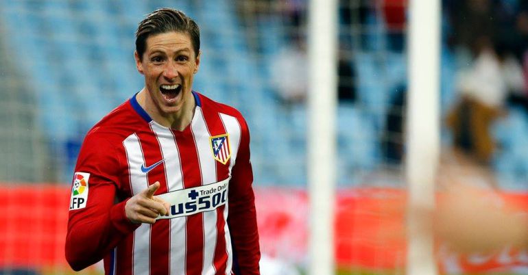 Fernando Torres celebra un tanto en un su segunda etapa en el Atlético de Madrid. Fernando Torres celebra un tanto en un su segunda etapa en el Atlético de Madrid.