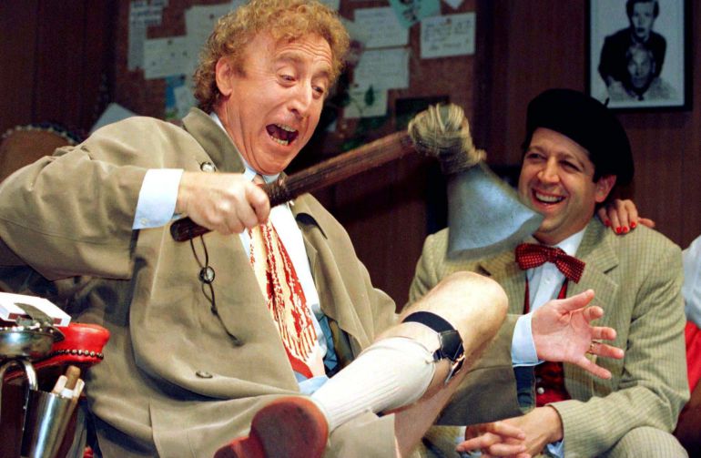 El actor Gene Wilder durante un ensayo teatral en 1996 El actor Gene Wilder durante un ensayo teatral en 1996