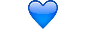 Corazón azul. Corazón azul.