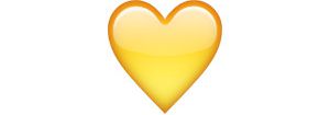 Corazón amarillo. Corazón amarillo.