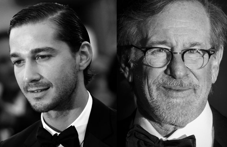 El actor Shia Labeouf y el cineasta Steven Spielberg El actor Shia Labeouf y el cineasta Steven Spielberg