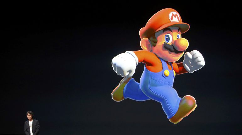Super Mario Run presentado durante la Keynote de Apple. Super Mario Run presentado durante la Keynote de Apple.