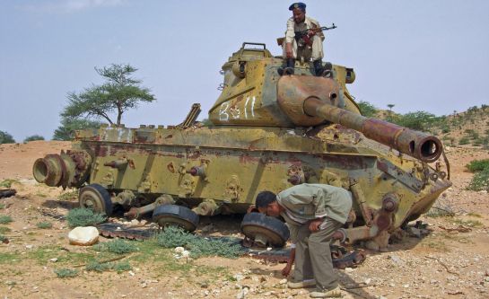 Un tanque en Somalia. Un tanque en Somalia.