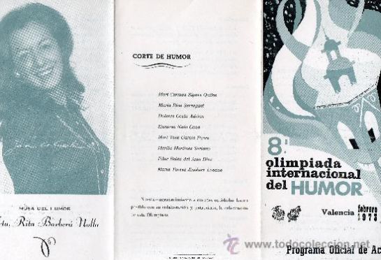 RIta Barberá posando como 'Musa del humor' RIta Barberá posando como 'Musa del humor'