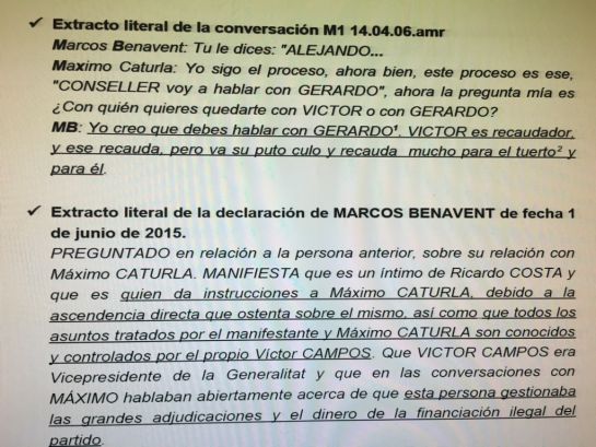 Francisco Camps controlaba el amaño de las adjudicaciones en colegios y el reparto de comisiones Francisco Camps controlaba el amaño de las adjudicaciones en colegios y el reparto de comisiones
