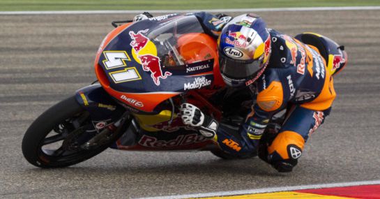 Binder, con su KTM en Alcañiz Binder, con su KTM en Alcañiz