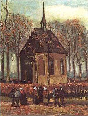 "La iglesia protestante de Nuenen" fechada entre 1884 y 1885 "La iglesia protestante de Nuenen" fechada entre 1884 y 1885