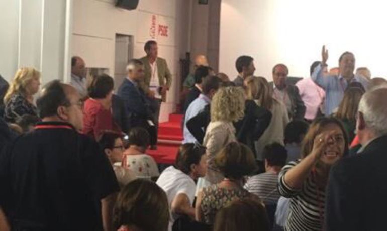 Imagen del interior de la reunión del Comité Federal del PSOE Imagen del interior de la reunión del Comité Federal del PSOE