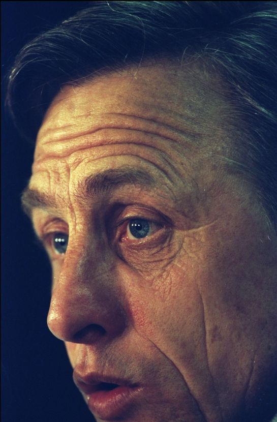 Primer plano de Johan Cruyff Primer plano de Johan Cruyff