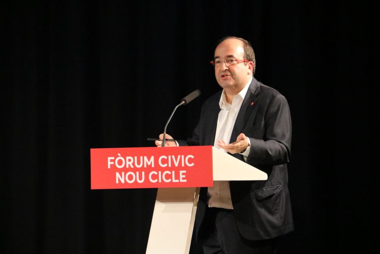 El primer secretaio del PSC y aspirante a revalidar su carrera en primarias, Miquel Iceta El primer secretaio del PSC y aspirante a revalidar su carrera en primarias, Miquel Iceta