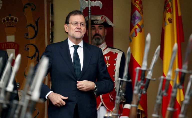 El presidente en funciones, Mariano Rajoy, durante la fiesta del 12-0 El presidente en funciones, Mariano Rajoy, durante la fiesta del 12-0