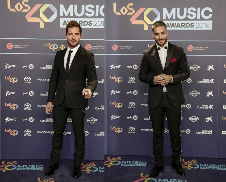 David Bisbal y Maluma en la cena de nominados de LOS40 Music Awards David Bisbal y Maluma en la cena de nominados de LOS40 Music Awards