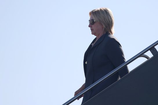 La candidata demócrata, Hillary Clinton, a su llegada a Las Vegas La candidata demócrata, Hillary Clinton, a su llegada a Las Vegas