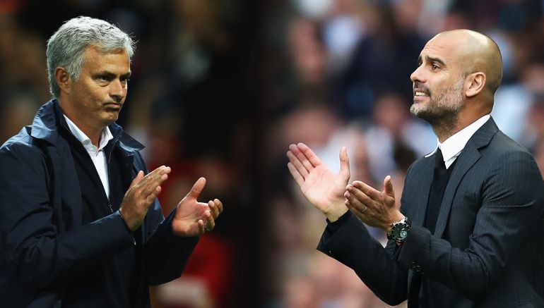 Pep Guardiola y José Mourinho se la juegan en Old Trafford Pep Guardiola y José Mourinho se la juegan en Old Trafford