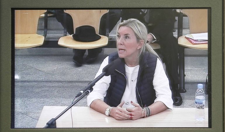 Imagen tomada de un monitor de la sala de prensa de la Audiencia Nacional en San Fernando de Henares, de Isabel Jordán, gestora de varias empresas de la trama Gürtel Imagen tomada de un monitor de la sala de prensa de la Audiencia Nacional en San Fernando de Henares, de Isabel Jordán, gestora de varias empresas de la trama Gürtel