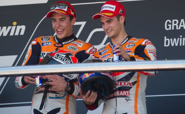 Marc Márquez y Dani Pedrosa. Marc Márquez y Dani Pedrosa.