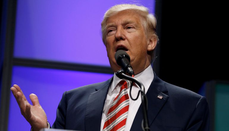Donald Trump, durante una conferencia en Pittsburgh, Pennsylvania, antes de las elecciones Donald Trump, durante una conferencia en Pittsburgh, Pennsylvania, antes de las elecciones