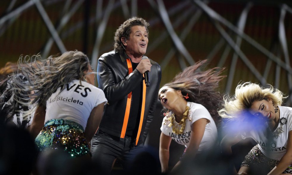 El cantante Carlos Vives, durante los premios Grammy Latinos. El cantante Carlos Vives, durante los premios Grammy Latinos.