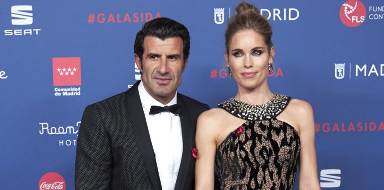 Figo, junto a su mujer, Helen Swedin Figo, junto a su mujer, Helen Swedin