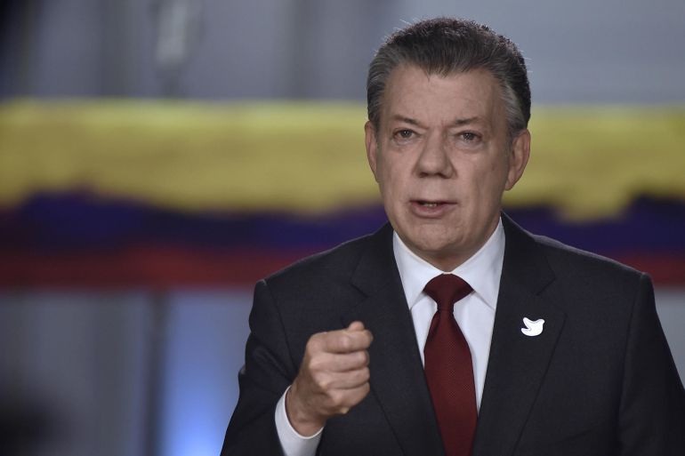 Juan Manuel Santos durante una alocución en la que aseguró que el Congreso de la República refrendará el nuevo acuerdo de paz con las FARC Juan Manuel Santos durante una alocución en la que aseguró que el Congreso de la República refrendará el nuevo acuerdo de paz con las FARC