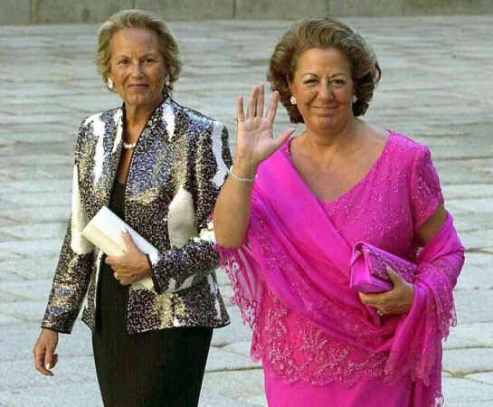 Rita Barberá, en la boda de la hija de Aznar en 2002 Rita Barberá, en la boda de la hija de Aznar en 2002