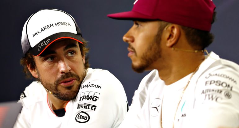 Fernando Alonso y Lewis Hamilton. Fernando Alonso y Lewis Hamilton.