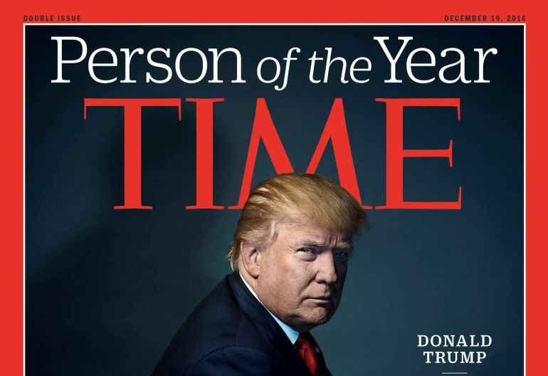 Donald Trump posa en la portada de la revista 'Time'. Donald Trump posa en la portada de la revista 'Time'.