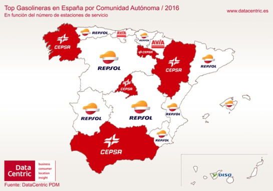Las petroleras con más gasolineras en cada comunidad. Las petroleras con más gasolineras en cada comunidad.