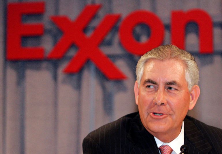El máximo ejecutivo de la petrolera estadounidense ExxonMobil, Rex W. Tillerson, nuevo secretario de Estado de EEUU El máximo ejecutivo de la petrolera estadounidense ExxonMobil, Rex W. Tillerson, nuevo secretario de Estado de EEUU