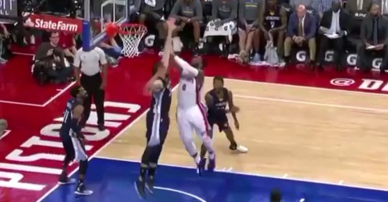 El tapón de Marc Gasol a Andre Drummond El tapón de Marc Gasol a Andre Drummond