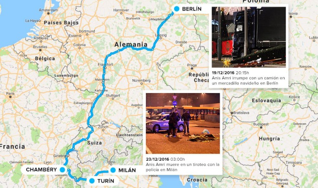El retraso en la identificación del terrorista de Berlín le permitió llegar hasta Italia El retraso en la identificación del terrorista de Berlín le permitió llegar hasta Italia