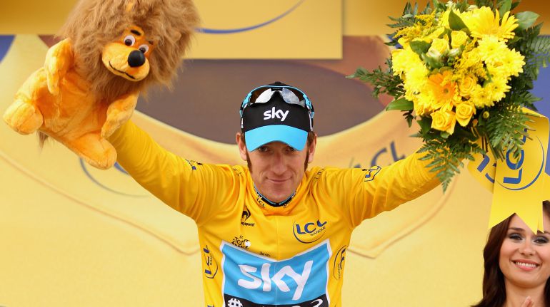 Bardley Wiggins, en el Tour 2012. Bardley Wiggins, en el Tour 2012.