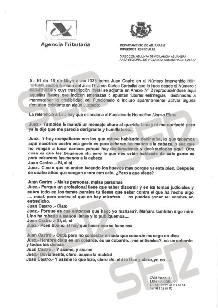 Corrupción en Galicia: Un juez, a un imputado: "La jueza De Lara está loca perdida, le va a caer un carallazo" Corrupción en Galicia: Un juez, a un imputado: "La jueza De Lara está loca perdida, le va a caer un carallazo"