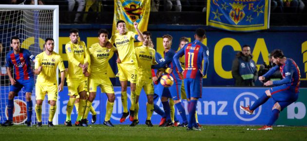 El lanzamiento de Messi que supuso el gol del empate del Barcelona en Villarreal. El lanzamiento de Messi que supuso el gol del empate del Barcelona en Villarreal.